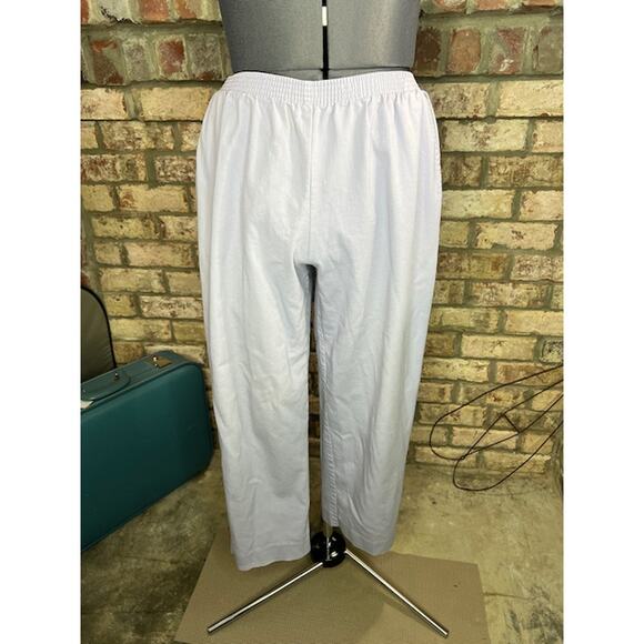 Alfred dunner pants elastic waist purple violet pockets - Picture 1 of 8